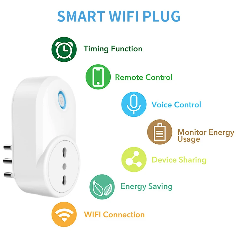 Enchufe y Medidor de Consumo Wifi Vhome M1 con Toma 16A + Adaptador-4