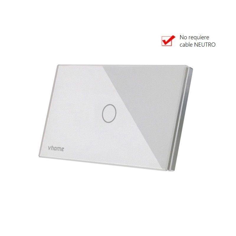 Interruptor Wifi RF Vhome Live SN Sin Neutro Touch 1 Canal Compatible Con Google Home y Alexa-1