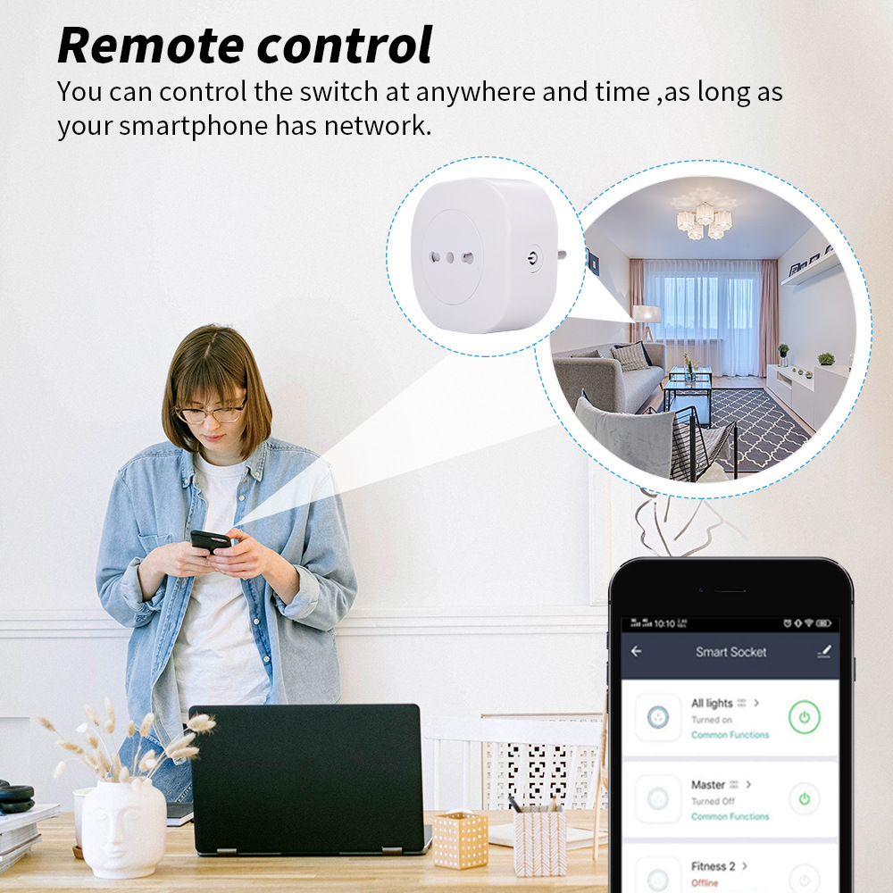 Enchufe Wifi Vhome M1 Compact con Toma 16A + Adaptador-7