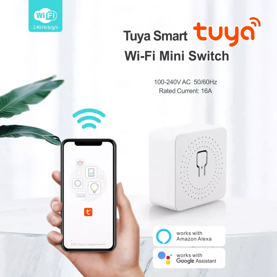 Modulo Interruptor o Enchufe Wifi Vhome Mini 16A 924 Compatible Alexa Google-4