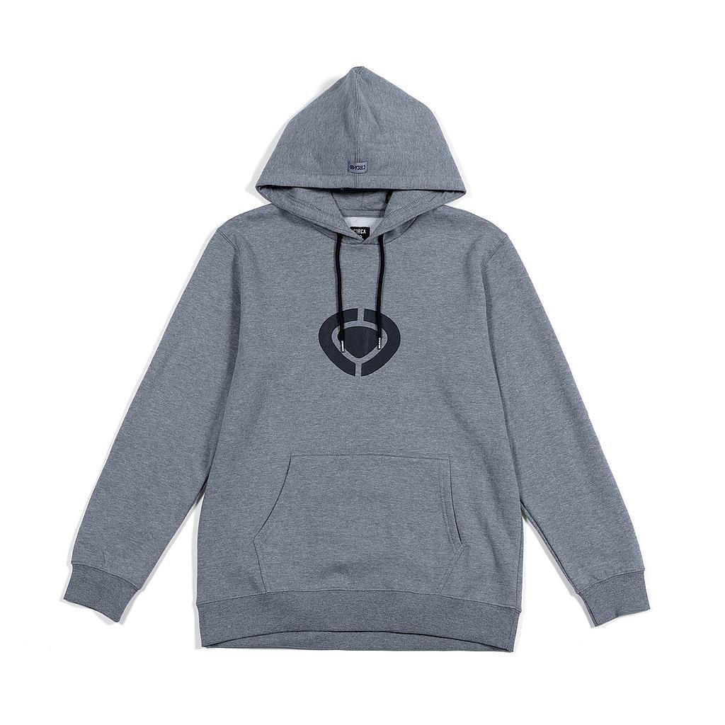 BIG LOGO HOOD - GREY-0