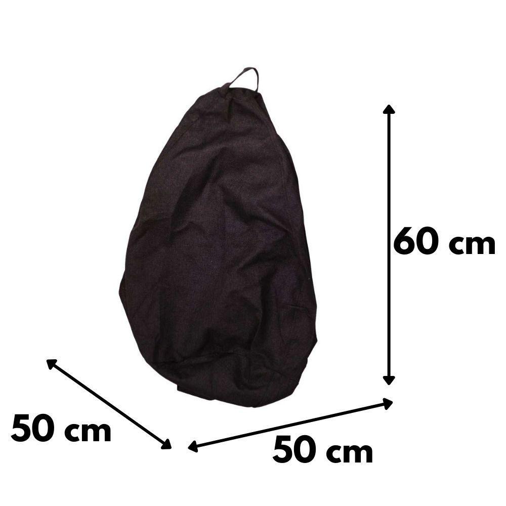 Funda Pouf Pera Infantil Café Moro Omega 60x50x50-2