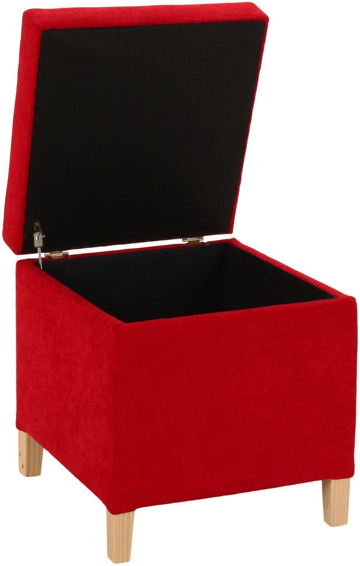 Pouf Baúl Rucato Rojo Altea 46x46x50 cm Máxima Design-2