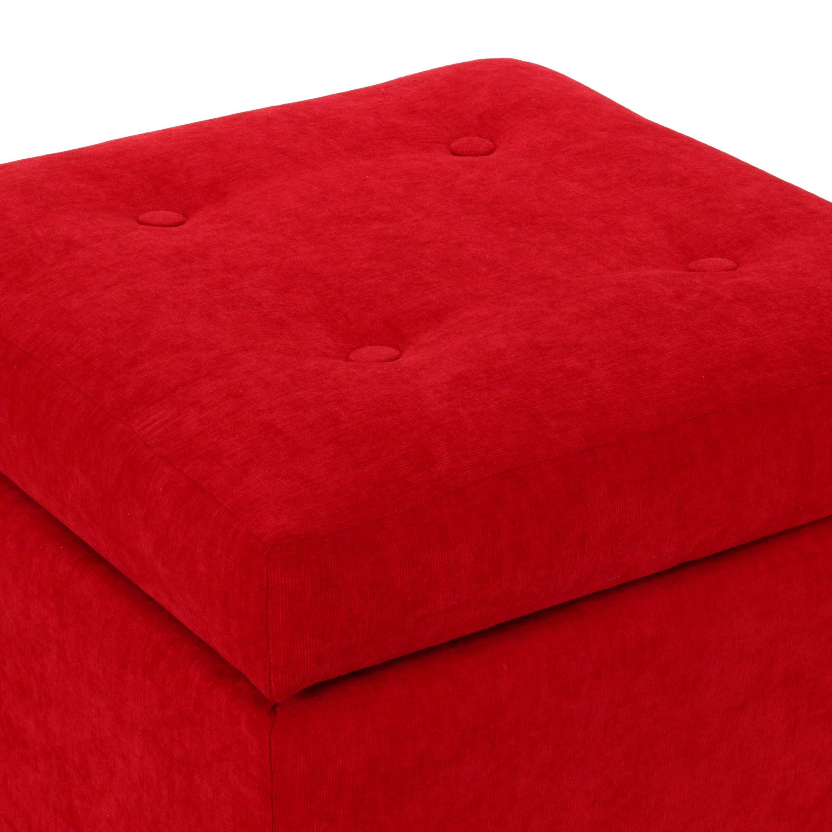 Pouf Baúl Rucato Rojo Altea 46x46x50 cm Máxima Design-5
