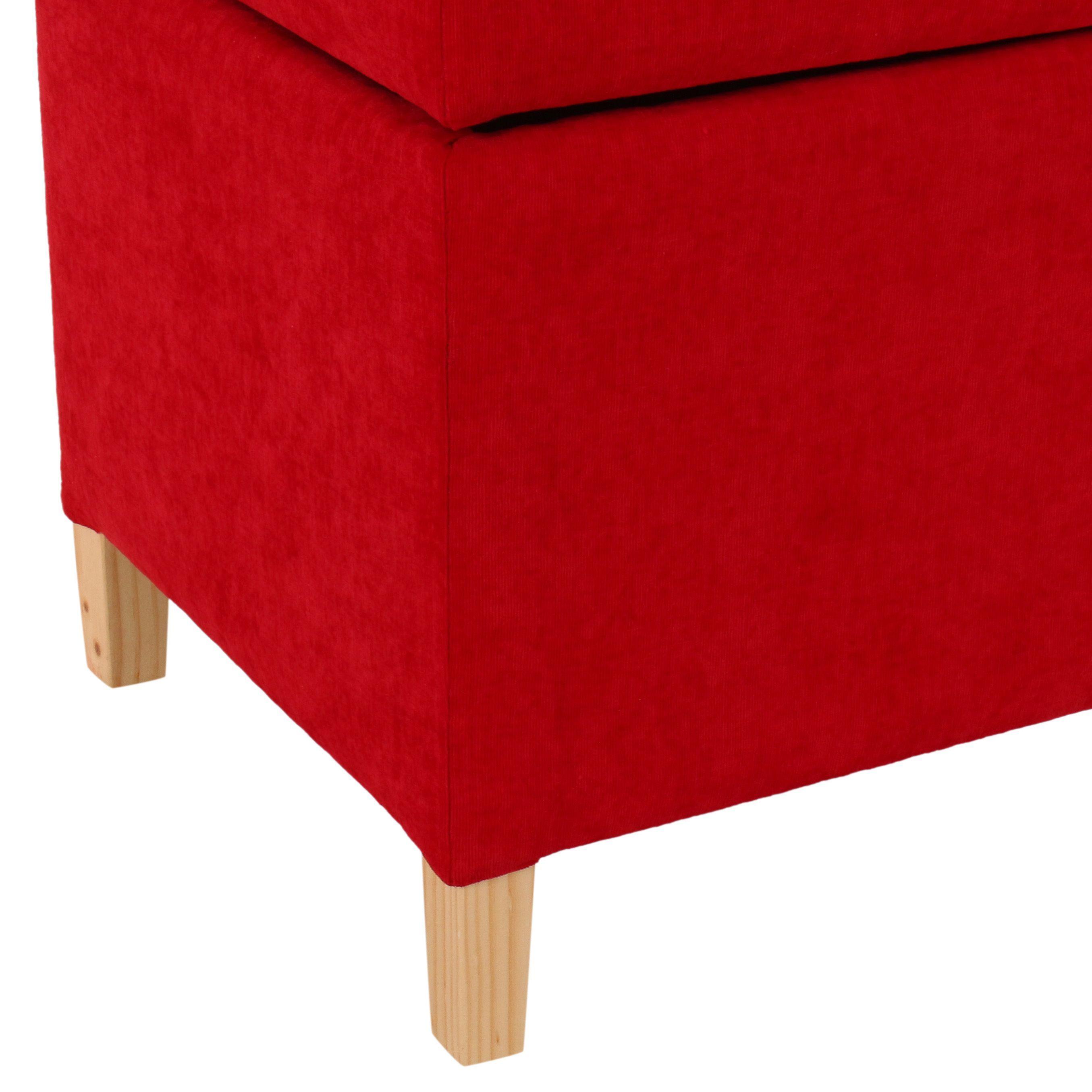 Pouf Baúl Rucato Rojo Altea 46x46x50 cm Máxima Design-4