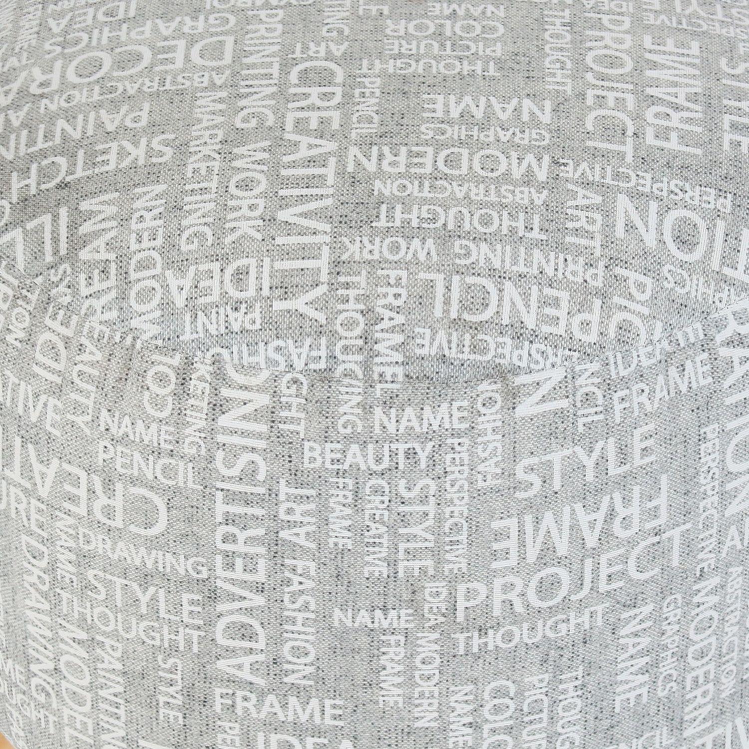 Pouf Bird Alemania Gris Estampado 35x35x45 cm Máxima Design-4