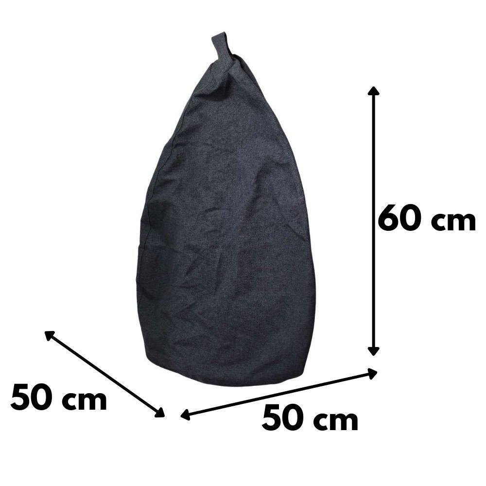 Funda Pouf Pera Infantil Grafito Omega 60x50x50-3