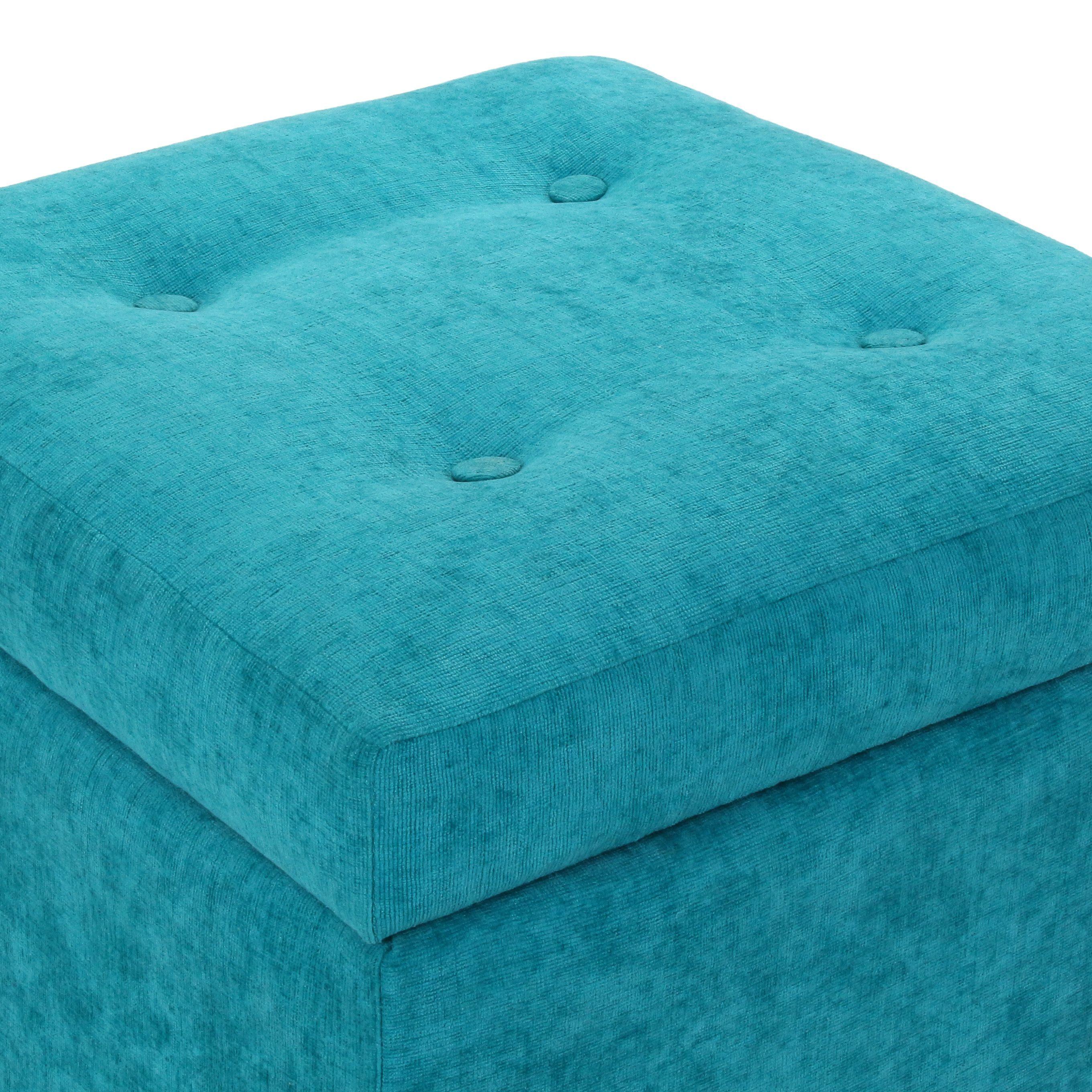 Pouf Baúl Rucato Turquesa Altea 46x46x50 cm Máxima Design-6