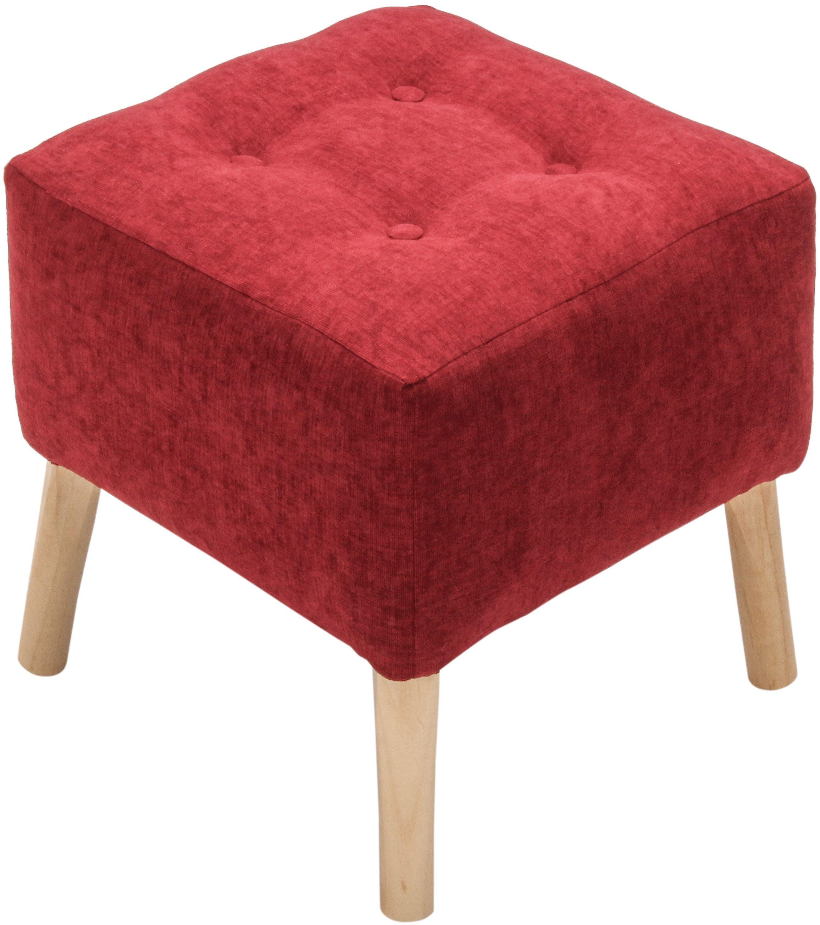 Pouf Alemania Burdeo Altea 42x42x43 cm Máxima Design-2