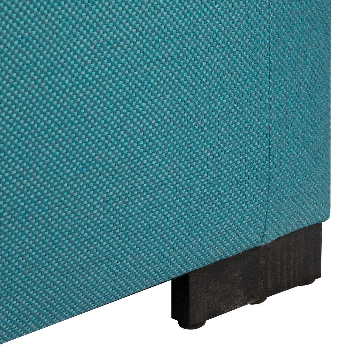 Banqueta con Baúl Leyzy Turquesa Omega 40X55X105 cm Máxima Design-4