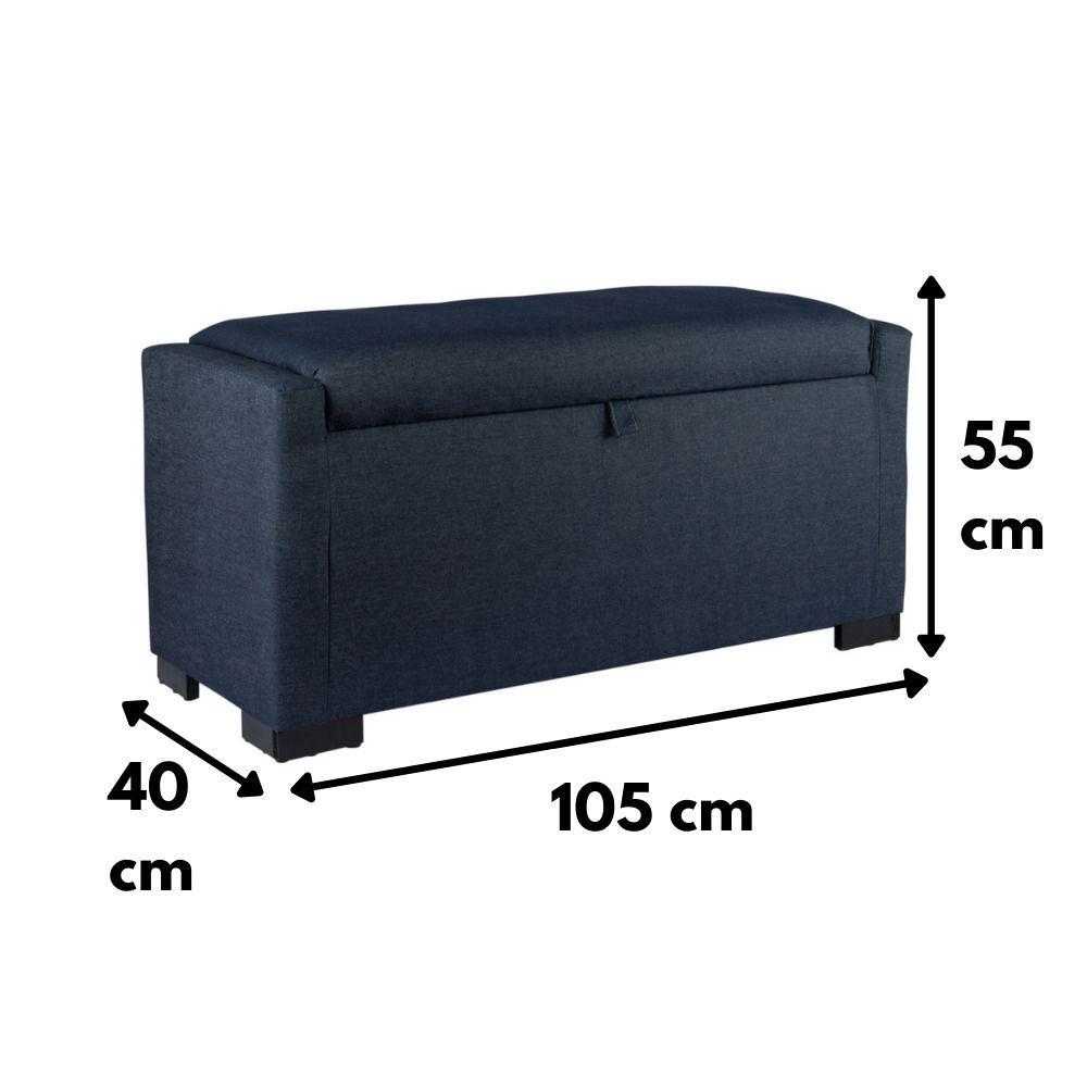 Banqueta Leyzy Jeans con Baúl 40X55X105 cm Máxima Design-3