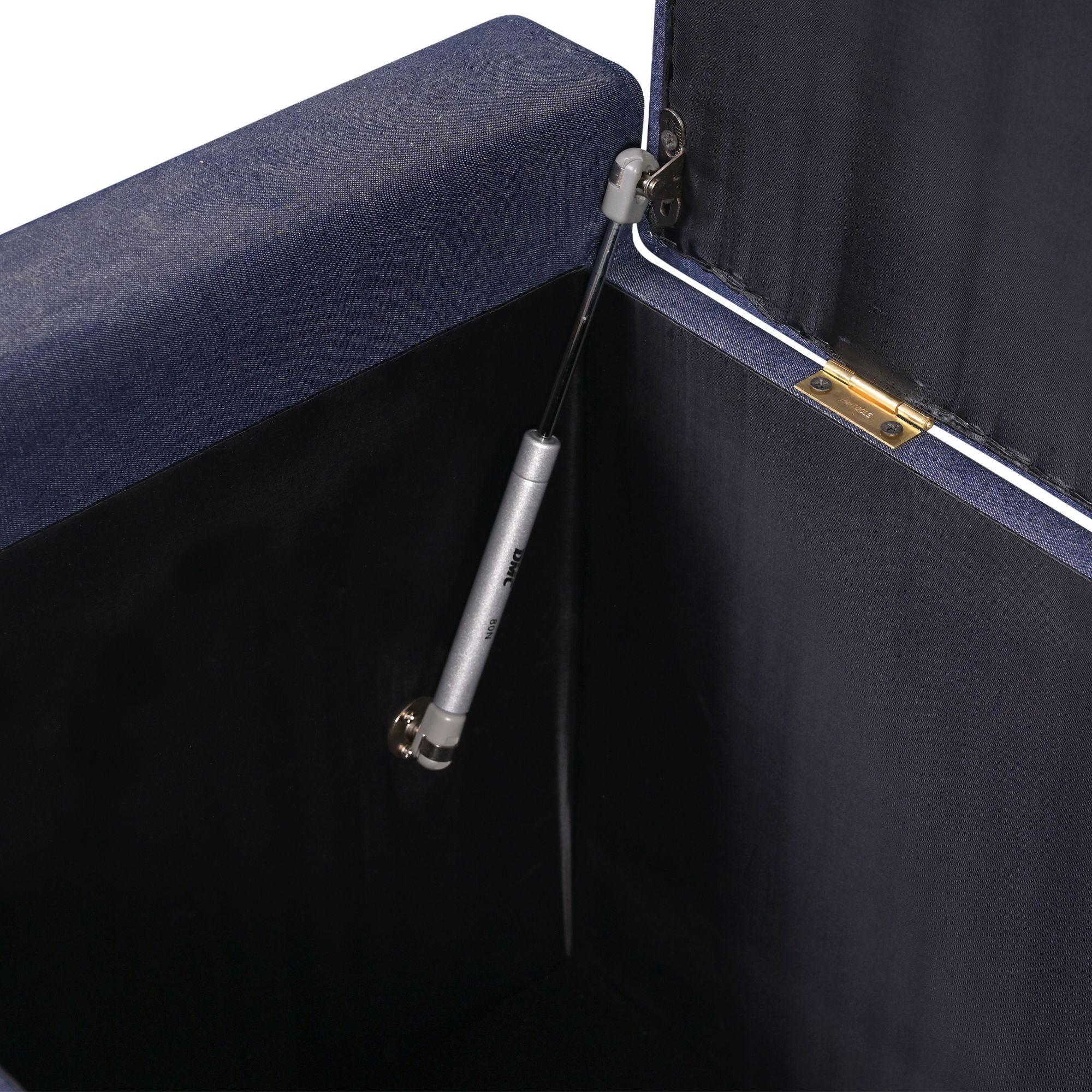 Banqueta Leyzy Jeans con Baúl 40X55X105 cm Máxima Design-5