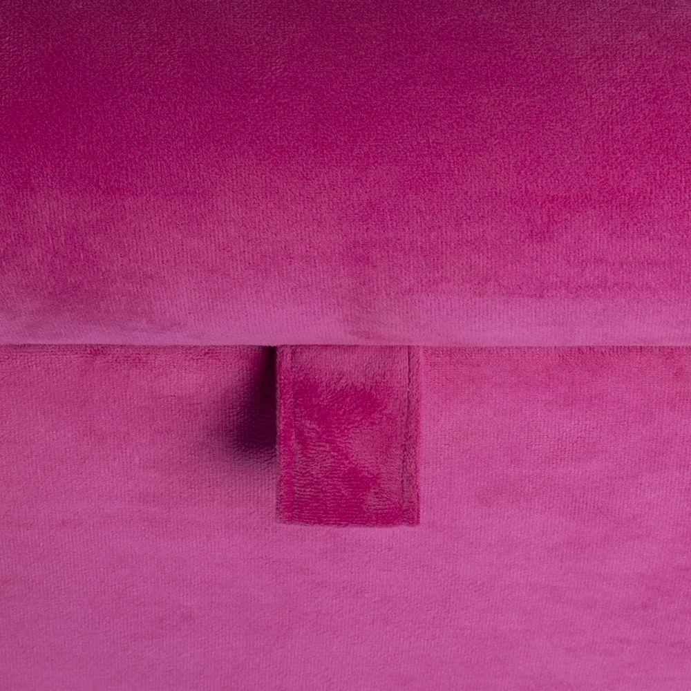 Banqueta con Baúl Leyzy Fucsia Felpa 40X55X105 cm Máxima Design-4