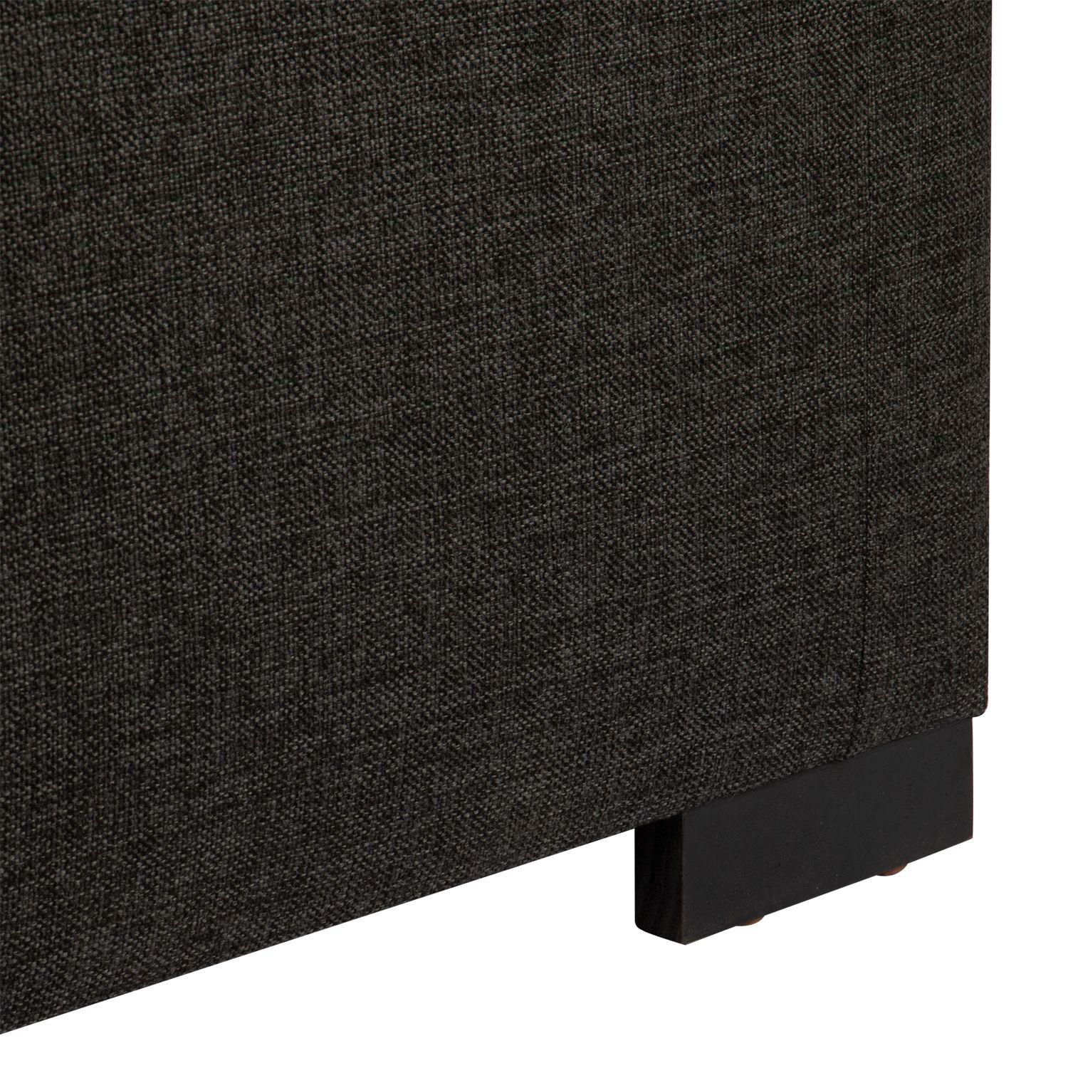 Banqueta con Baúl Leyzy Grafito Delta 40X55X105 cm Máxima Design-3
