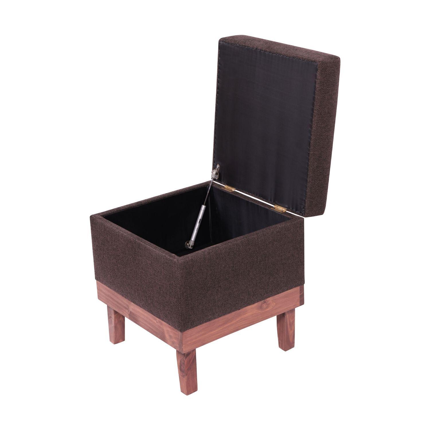 Pouf Emilia con Baúl Café Moro Omega 45x45x46 cm Máxima Design-2