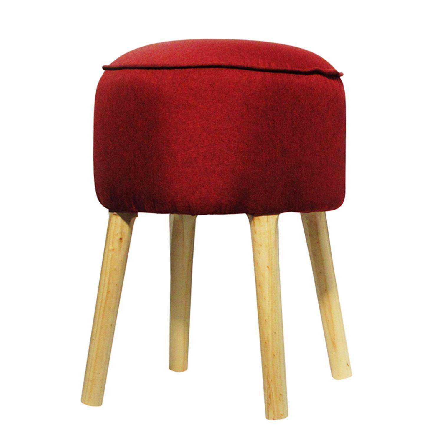 Pouf Francisca Burdeo 50x40x40 cm Máxima Design-2