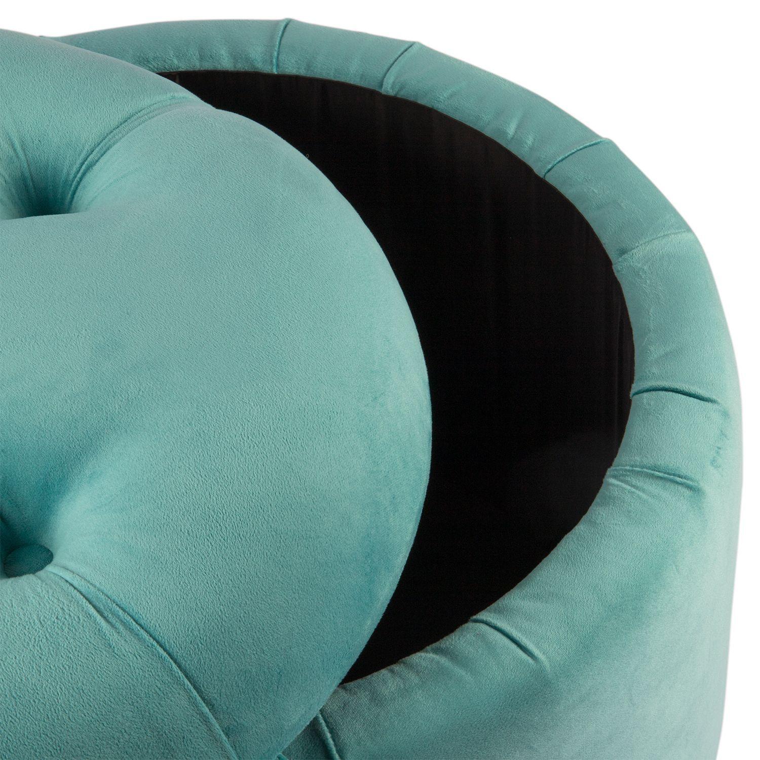 Pouf Baúl Zoe Calipso Felpa 60x50x50 Cm Máxima Design-3