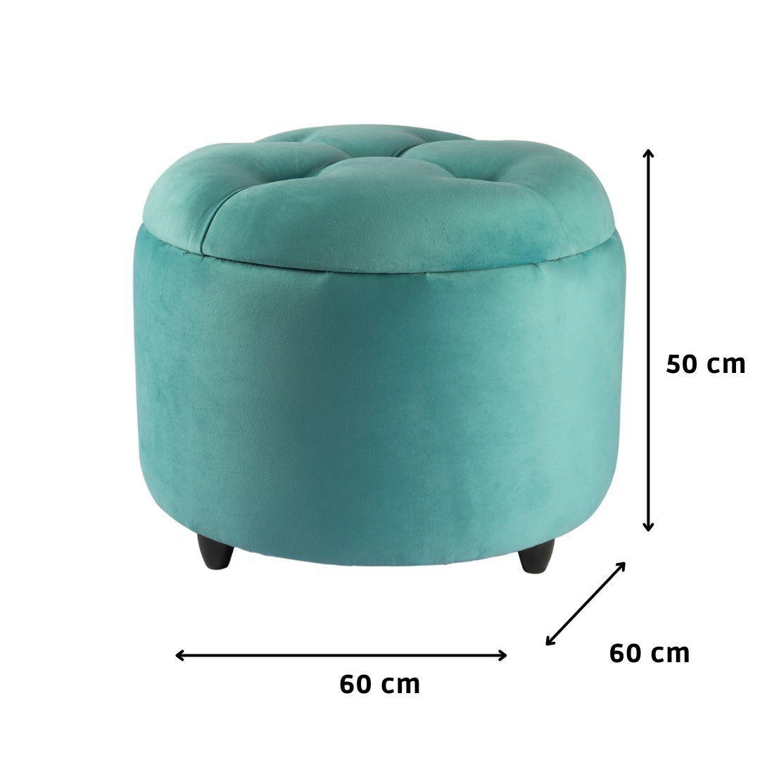 Pouf Baúl Zoe Calipso Felpa 60x50x50 Cm Máxima Design-5