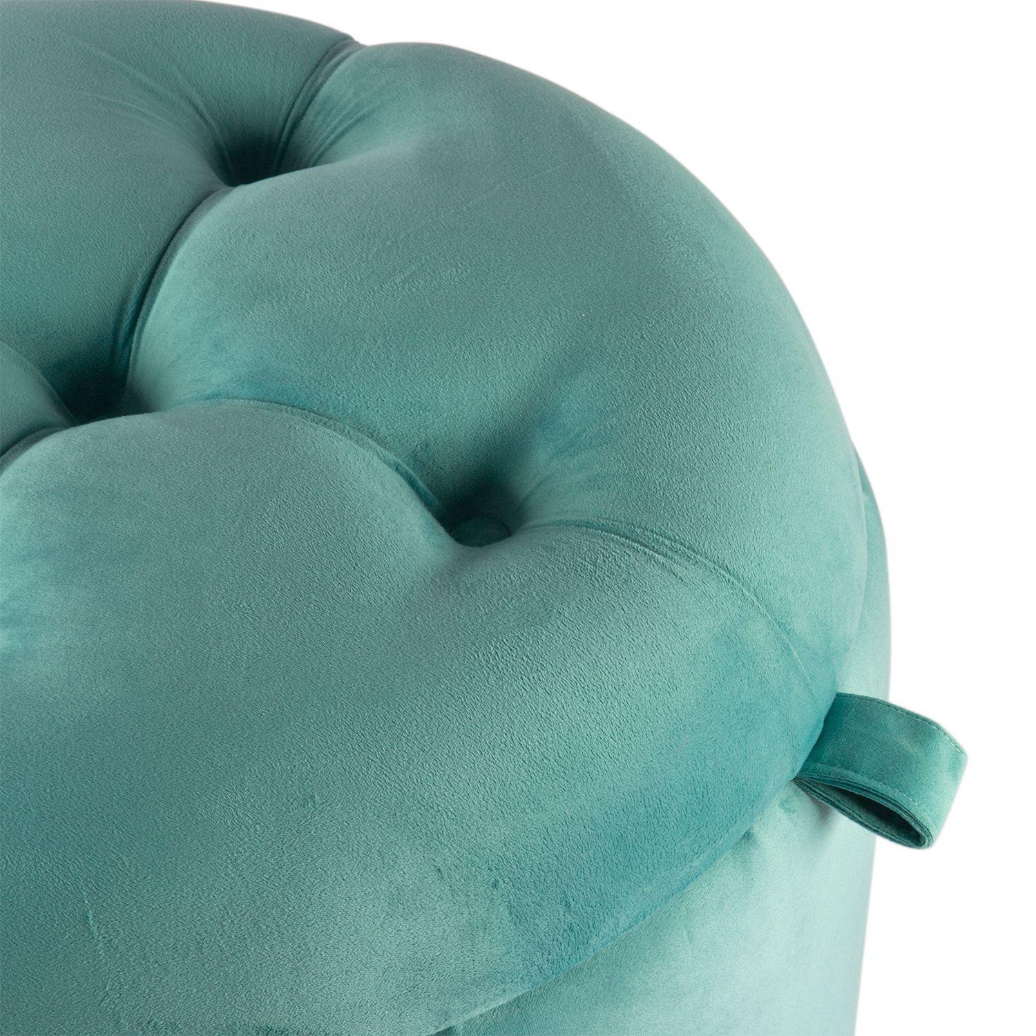 Pouf Baúl Zoe Calipso Felpa 60x50x50 Cm Máxima Design-2