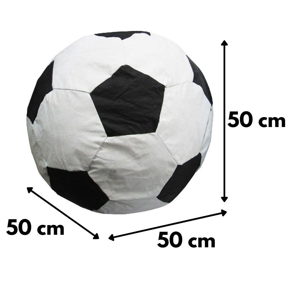 Pouf Pera Infantil Fútbol Eco Cuero 50x50x50 cm-2