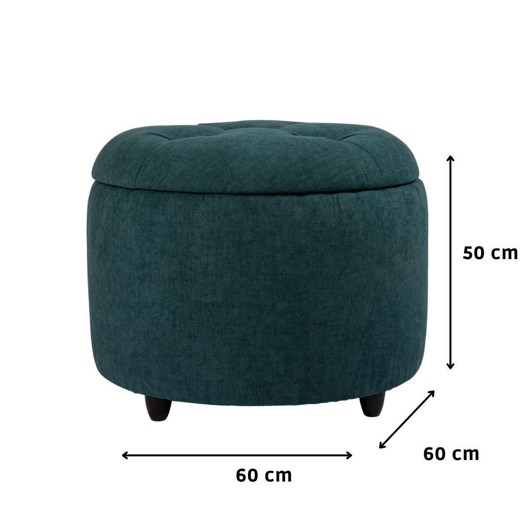 Pouf Baúl Zoe Azul Petróleo Altea 60x60x50 cm Máxima Design-2