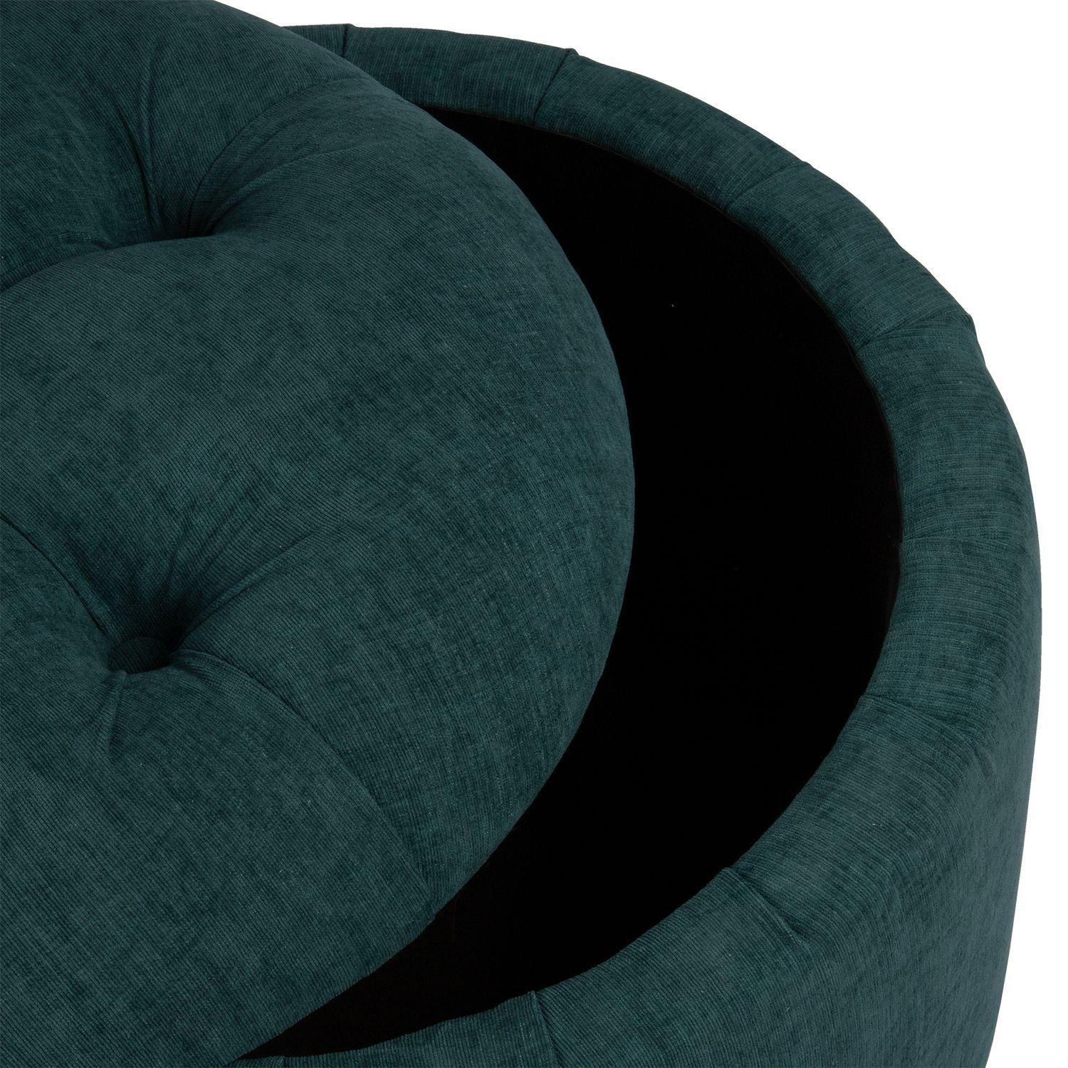 Pouf Baúl Zoe Azul Petróleo Altea 60x60x50 cm Máxima Design-3