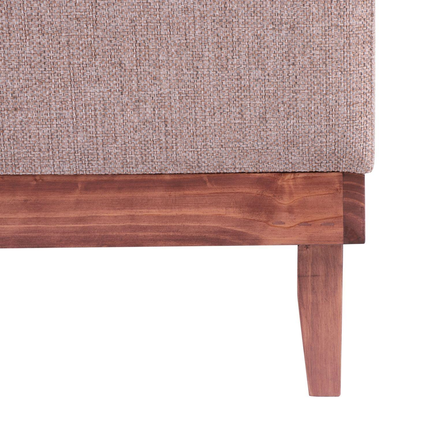 Pouf Baúl Emilia  Gris-Beige Omega 45x45x46 cm Máxima Design-5