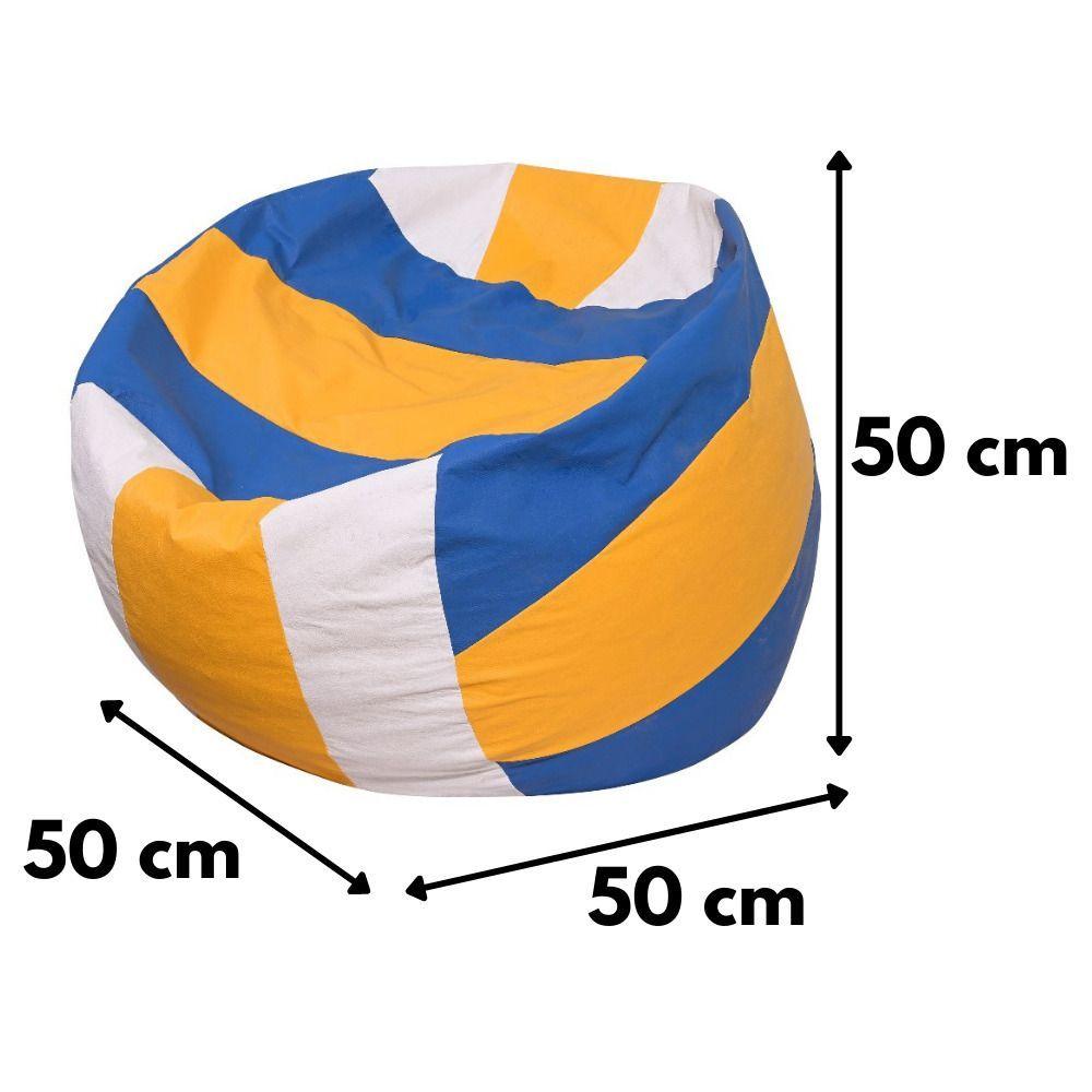 Pera Infantil Voleibol 50x50x50 cm Blanco-Amarillo-Azul Máxima Design-2