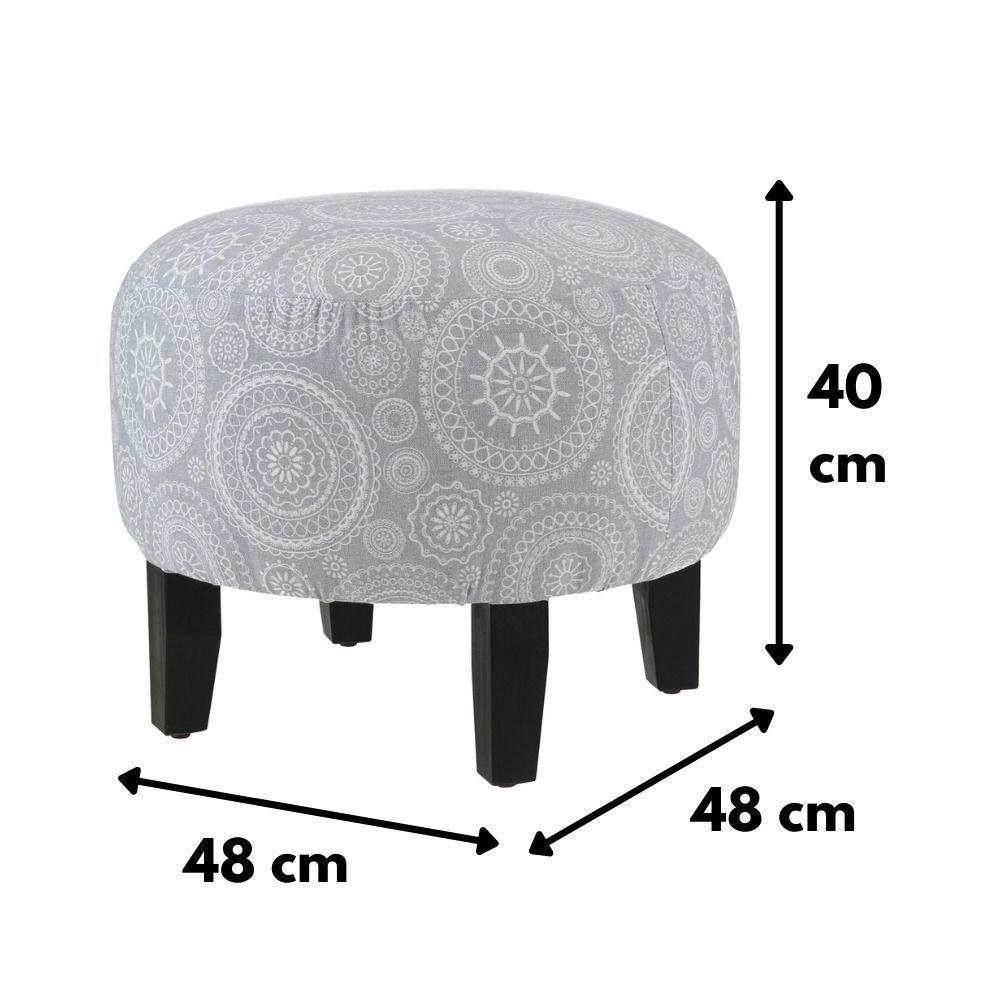 Pouf Jack Mándala 48x48x40 cm de Máxima Design -2