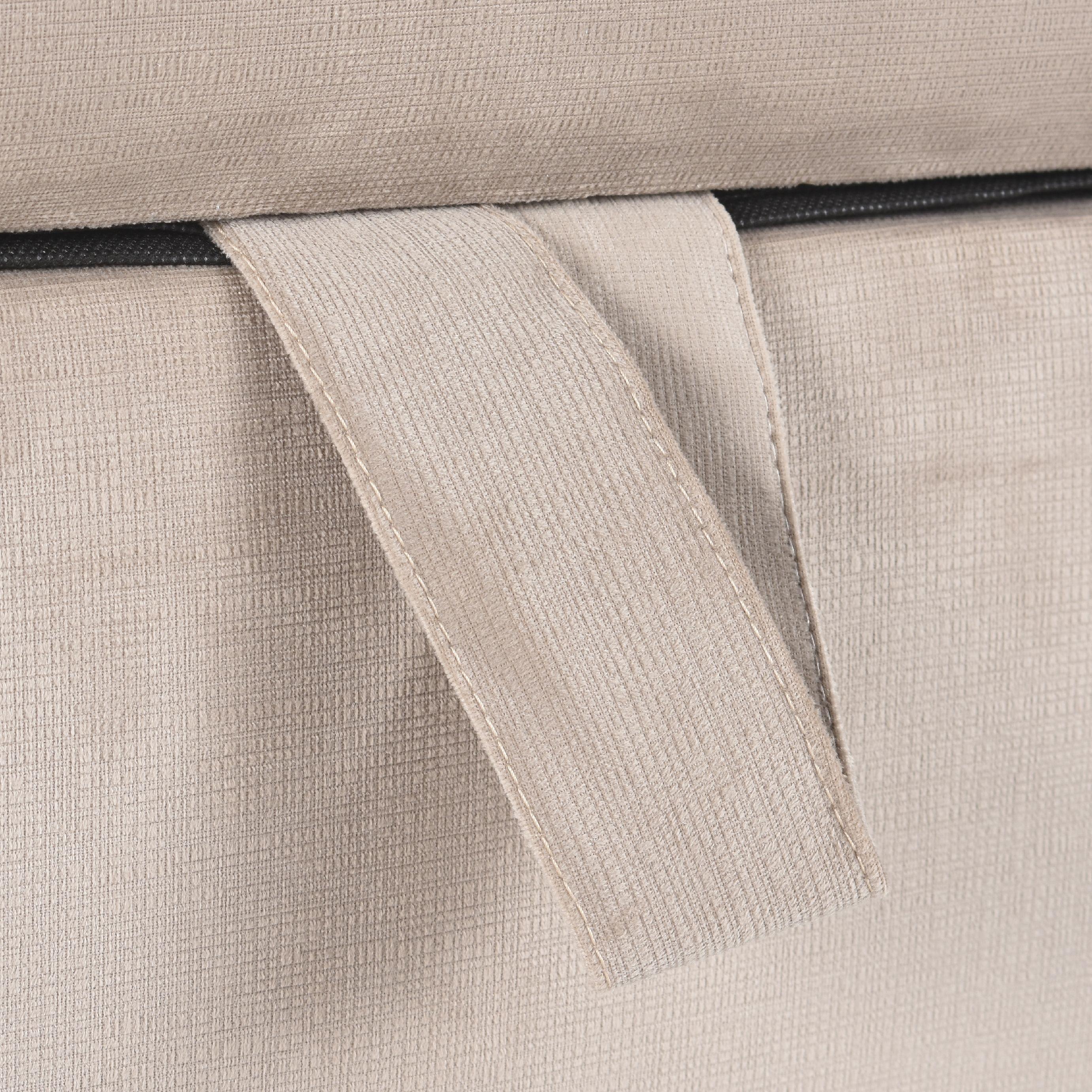 Banqueta con Baúl Incy Felpa Beige 120x50x40 cm Máxima Design-6