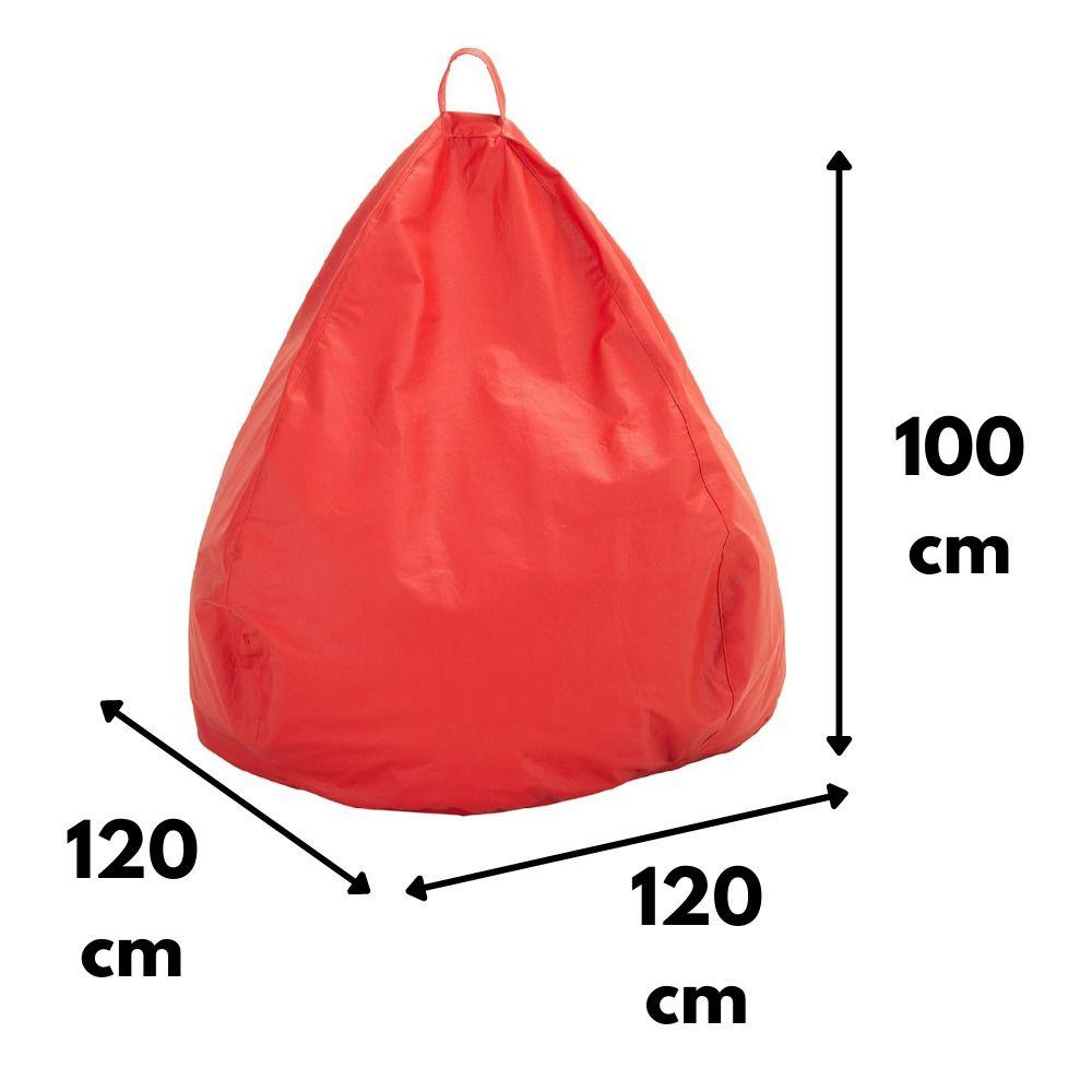 Pouf Pera Rojo Eco Cuero 100x120x120 cm Máxima Design-2