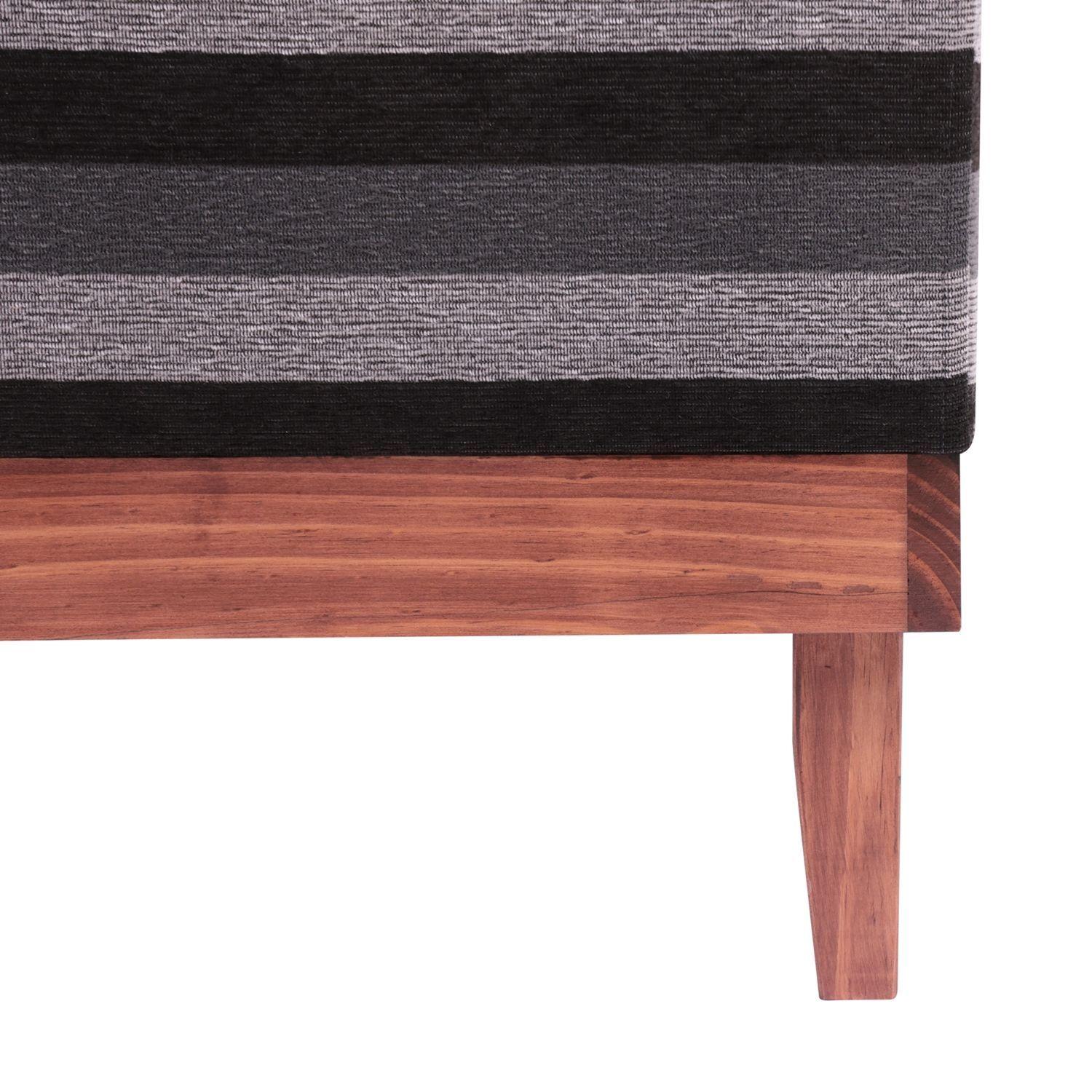 Pouf Baúl Emilia Rayas Negro Gris 45x45x46 cm Máxima Design-5