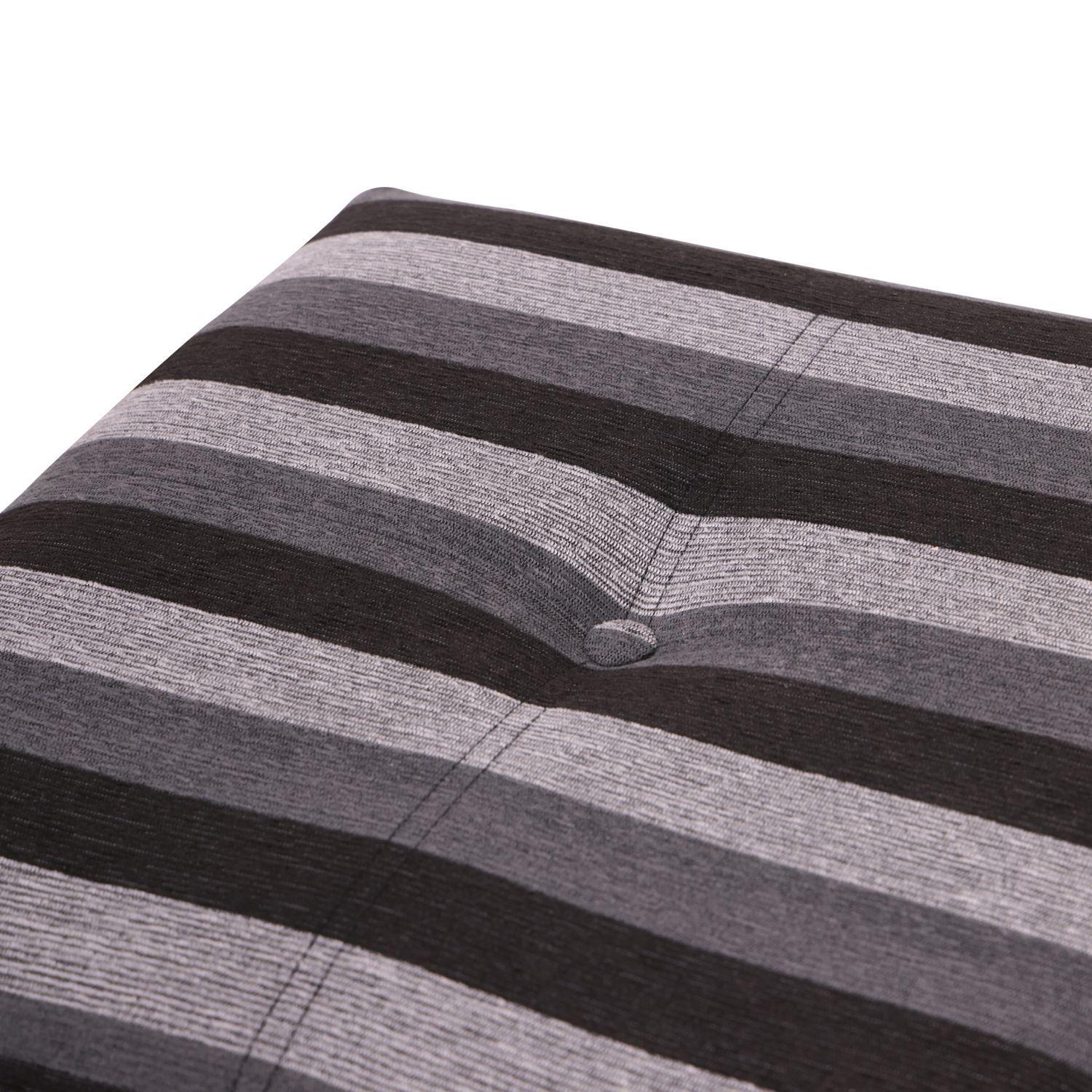 Pouf Baúl Emilia Rayas Negro Gris 45x45x46 cm Máxima Design-3
