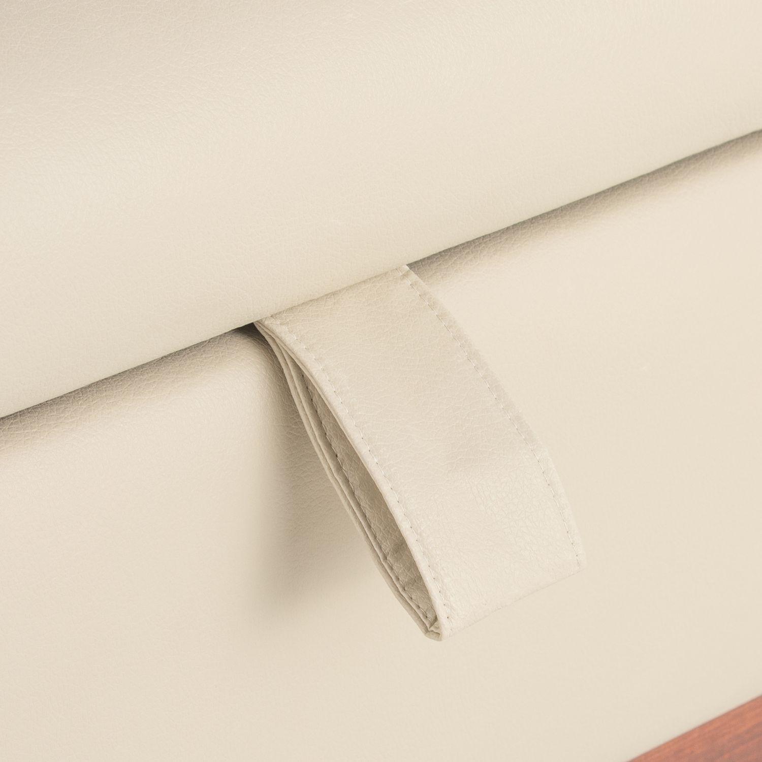 Banqueta con Baúl Incy Creams Eco Cuero 120x40x50 cm Máxima Design-6