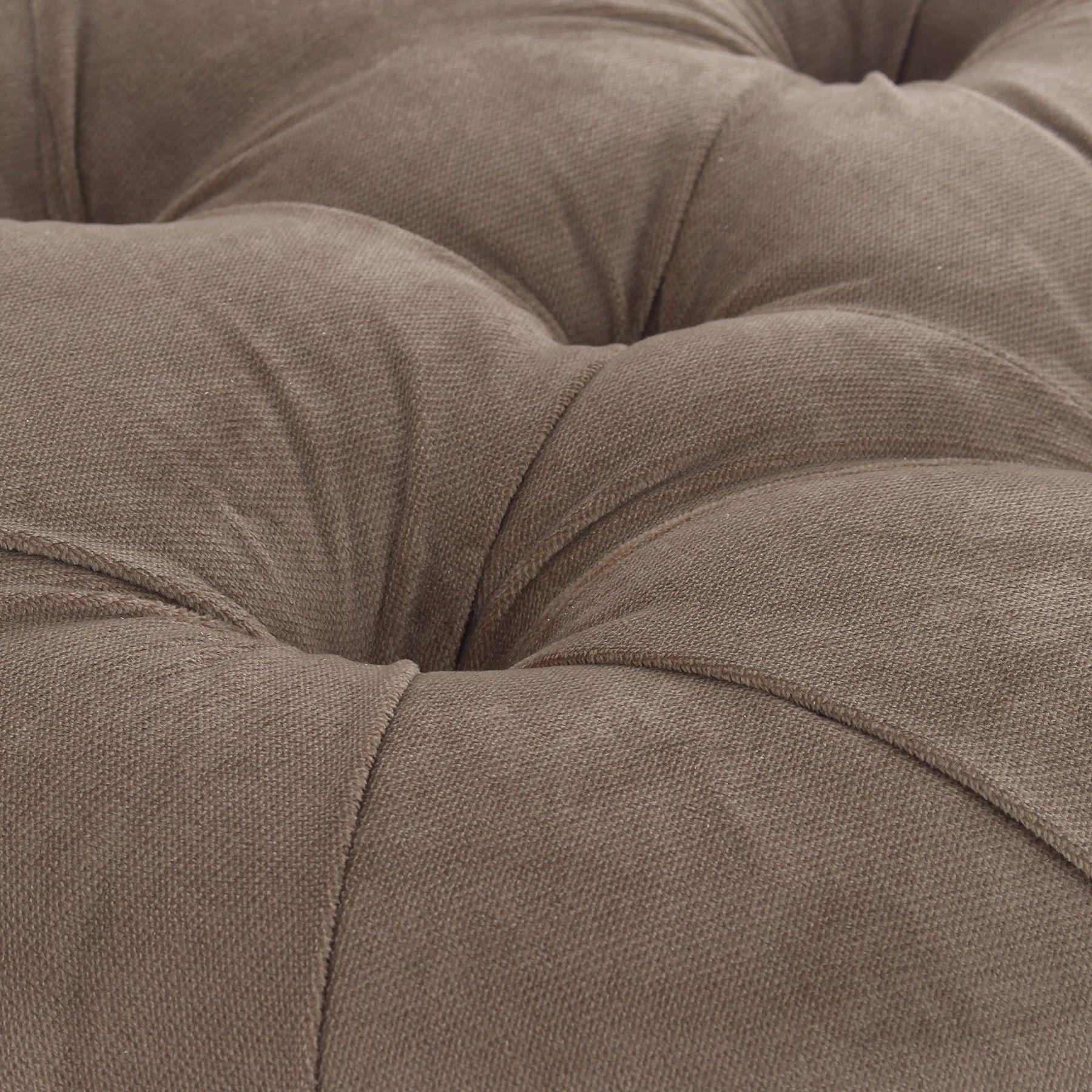 Pouf Baúl Zoe Café Felpa 60x60x50 Cm Máxima Design-2