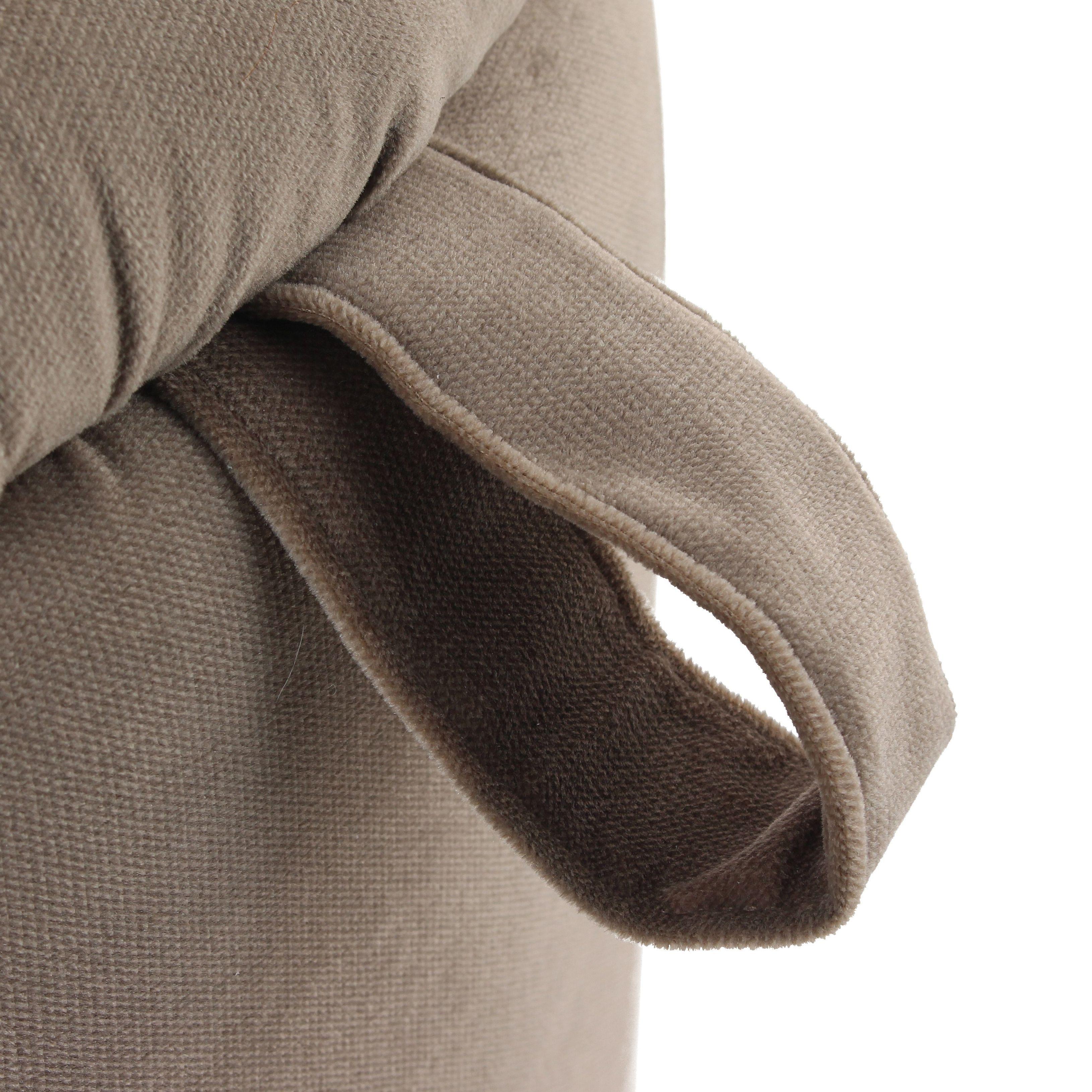 Pouf Baúl Zoe Café Felpa 60x60x50 Cm Máxima Design-3