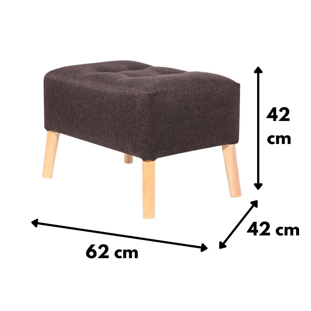 Pouf Petrum Café-Moro Omega 62x42x42 cm Máxima Design-3