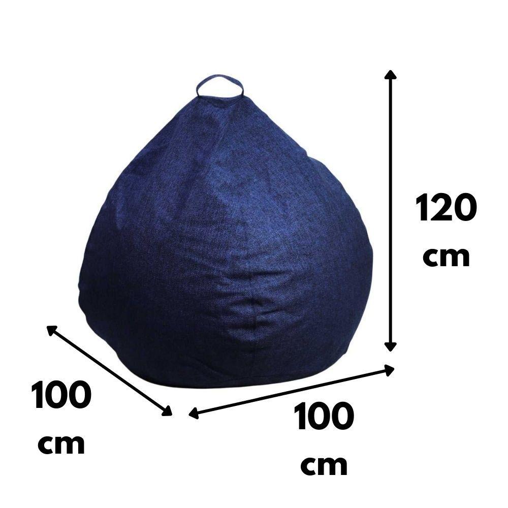 Pouf Pera Azul Omega 100x120x120-4