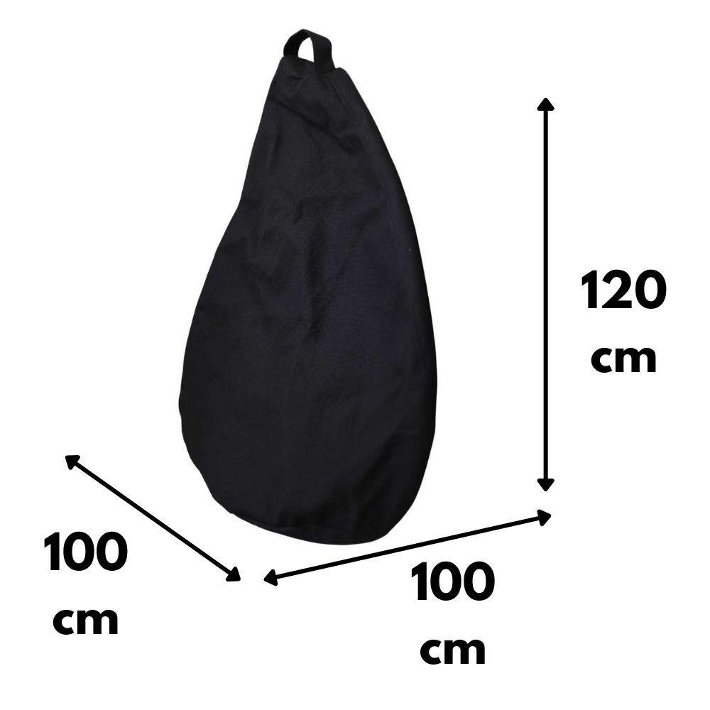 Funda Pouf Pera Negro Delta 100x120x120-3