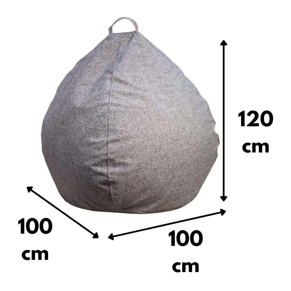 Pouf Pera Gris omega 100x120x120-4