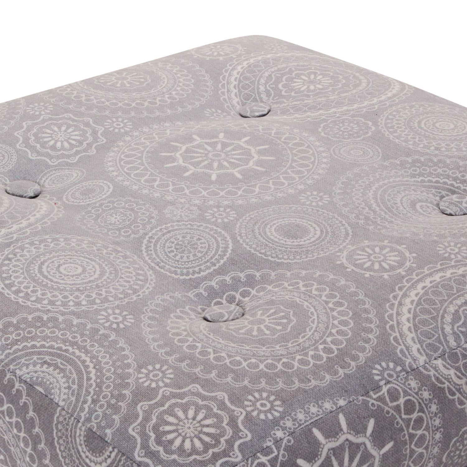 Pouf Baúl Rucato Mándala Estampado 46x46x50 cm Máxima Design-6