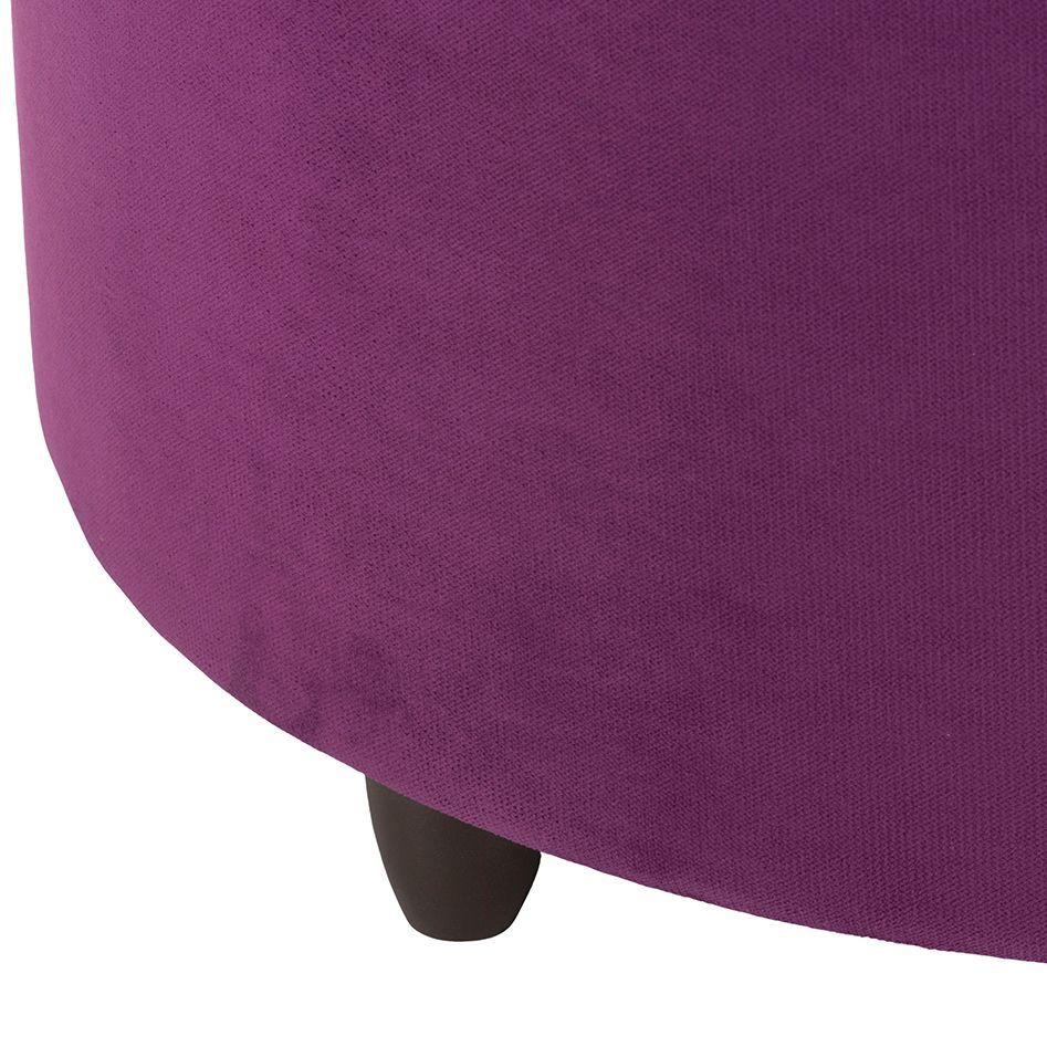 Pouf Baúl Zoe Morado Felpa 60x60x50 Cm Máxima Design-3