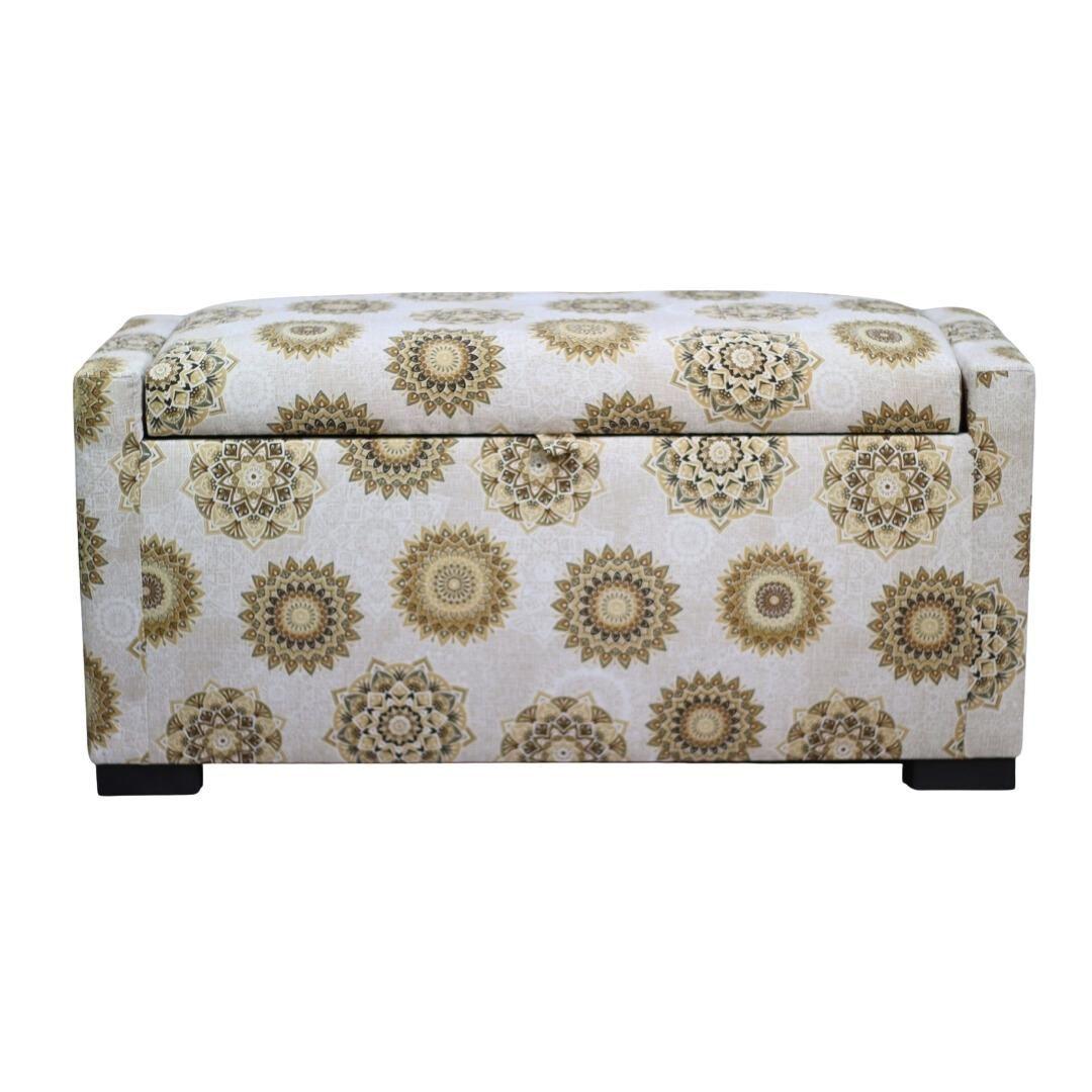 Banqueta con Baúl Leyzy Estampado Mandala Estrella 55x40x105 cm Máxima Design-0