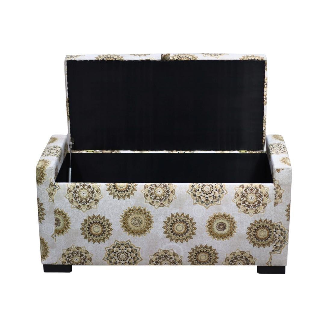 Banqueta con Baúl Leyzy Estampado Mandala Estrella 55x40x105 cm Máxima Design-1