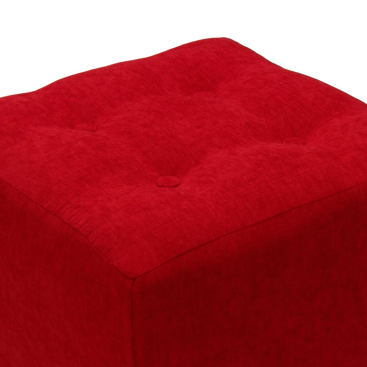 Pouf Alemania Rojo Amalfi 42x42x43 cm Máxima Design-3