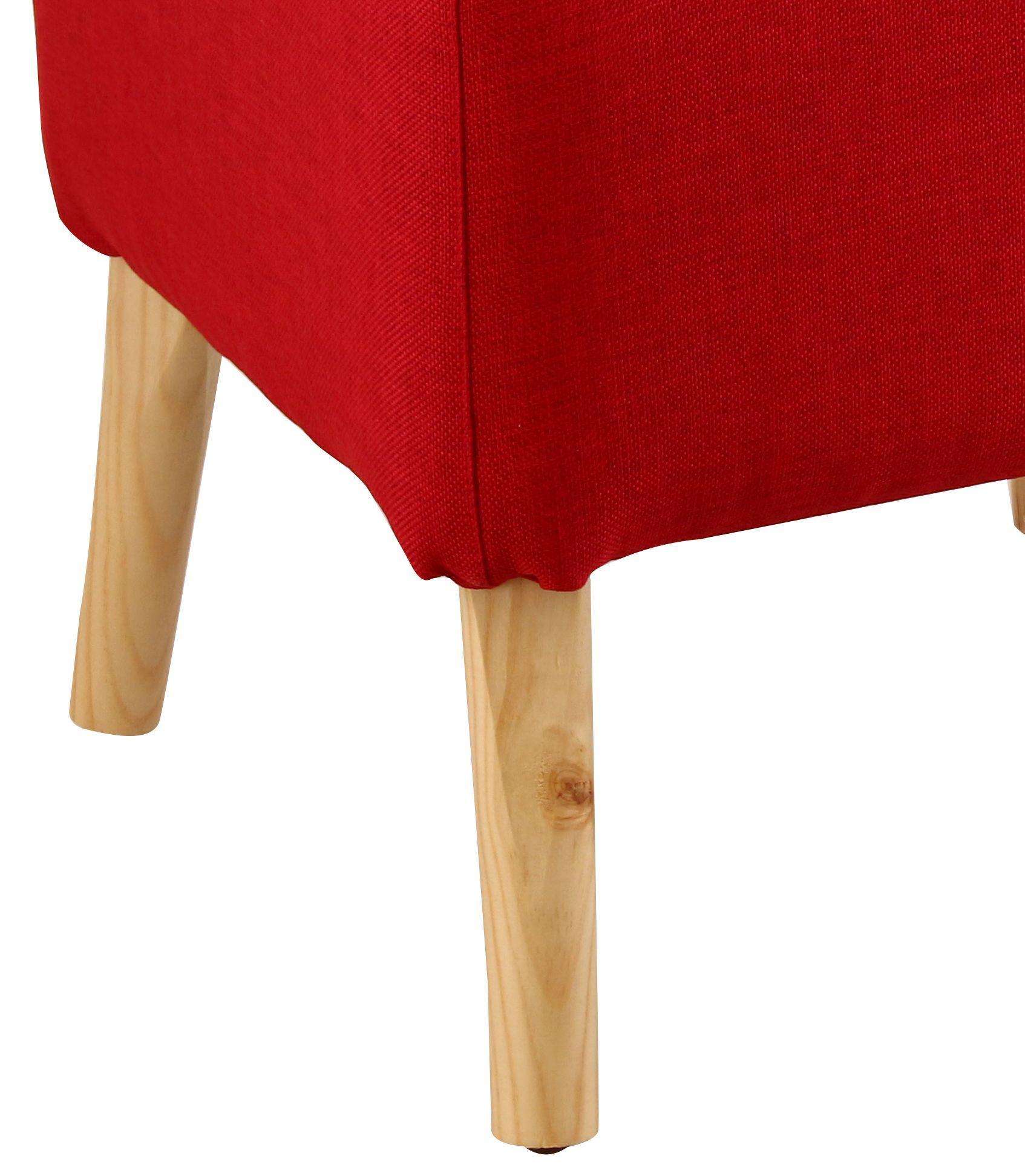 Pouf Alemania Rojo Amalfi 42x42x43 cm Máxima Design-5