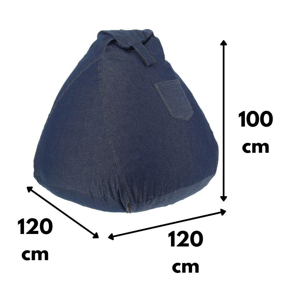 Pouf Pera Jeans 100x120x120 cm Máxima Design-4
