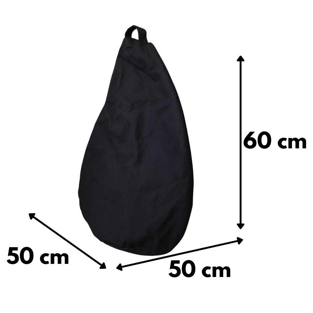 Funda Pouf Pera Infantil Negro Delta 60x50x50-3