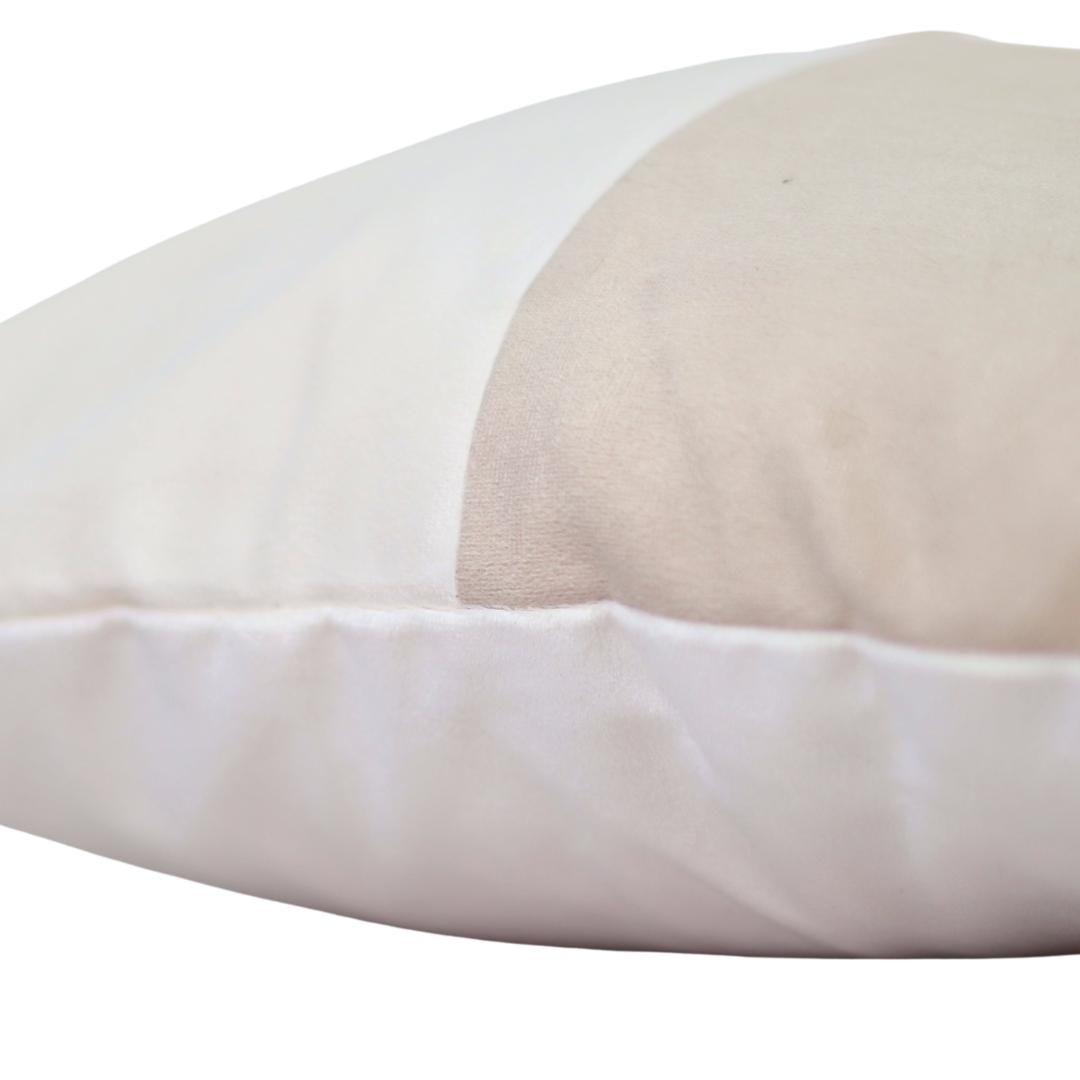 Cojín Gabriela Beige Blanco Felpa 50x50 cm-2