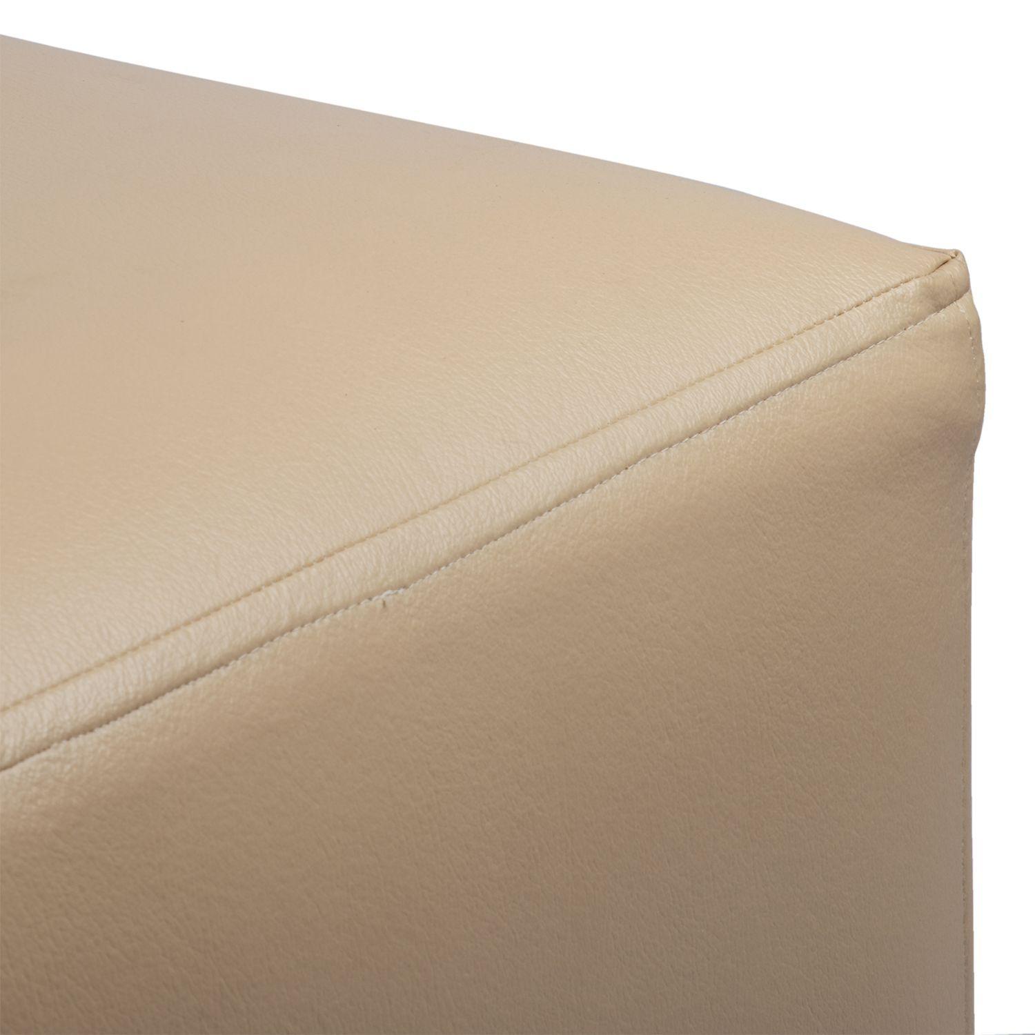 Pouf Alejandro Crema Eco Cuero Máxima Design-7